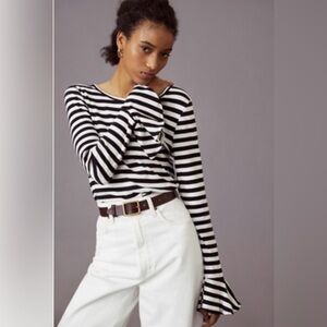 Anthropologie Maeve flouncy cotton Top Size Small